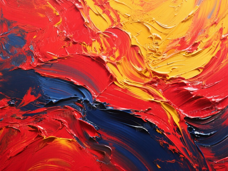 抽象油画动态笔触高清图片