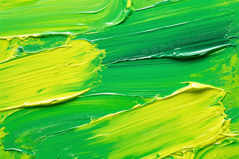 绿色油画笔触纹理高清图片