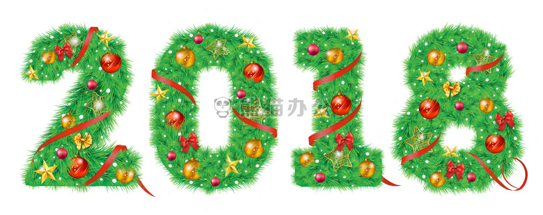 2018数字圣诞节设计图片