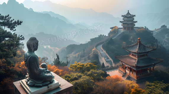 中国河南嵩山少林寺高清概念图片