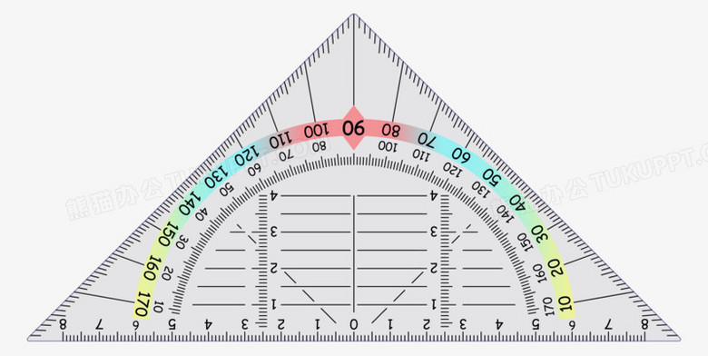 免抠手绘三角尺装饰元素png图片素材下载_装饰png