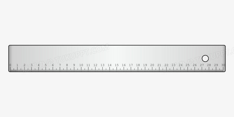 免抠手绘尺子装饰元素
