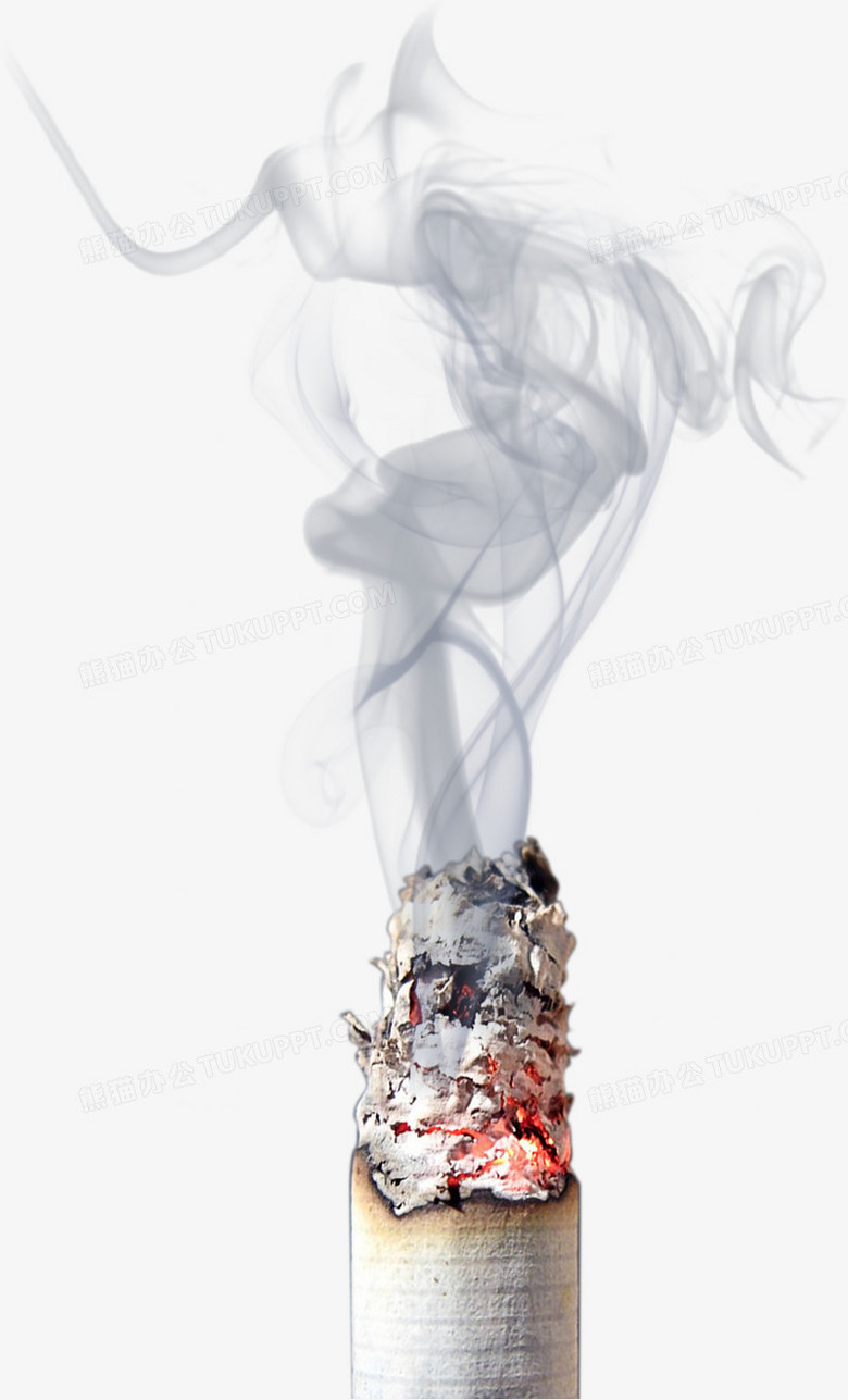 本作品全称为《灰白色简约风吸烟有害健康创意元素》,使用 adobe