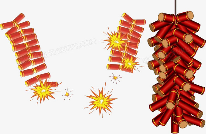 红色鞭炮新年素材
