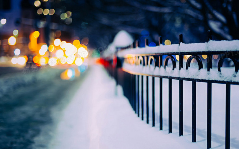 唯美冬天城市摄影图