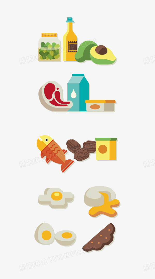 扁平化卡通食物食品png图片素材下载_食品png_熊猫办公