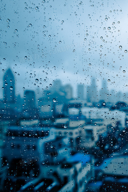 下雨天窗户意境景素材