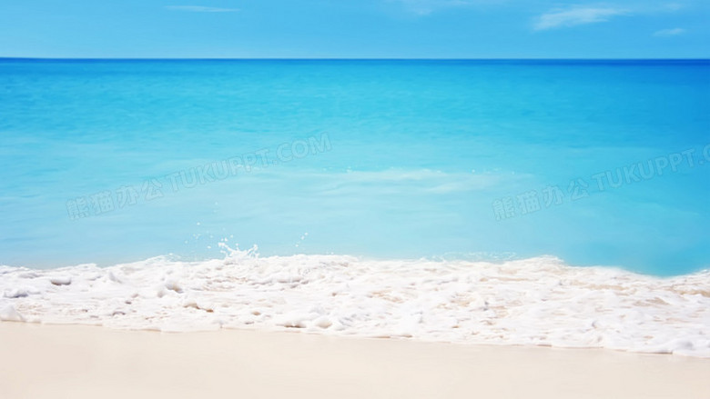 唯美海水沙滩风景