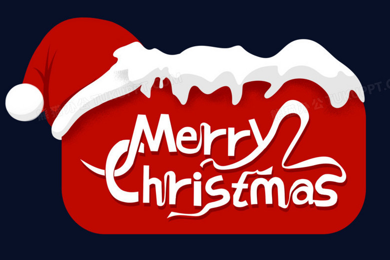 创意圣诞节MerryChristmas字体设计