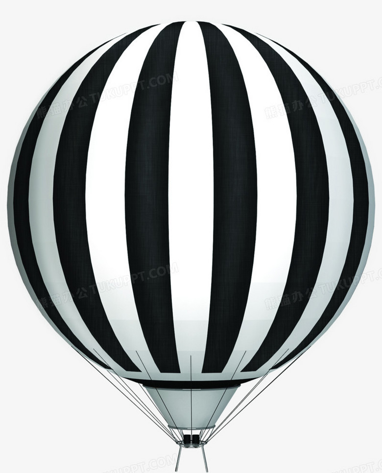 黑白时尚热气球卡通