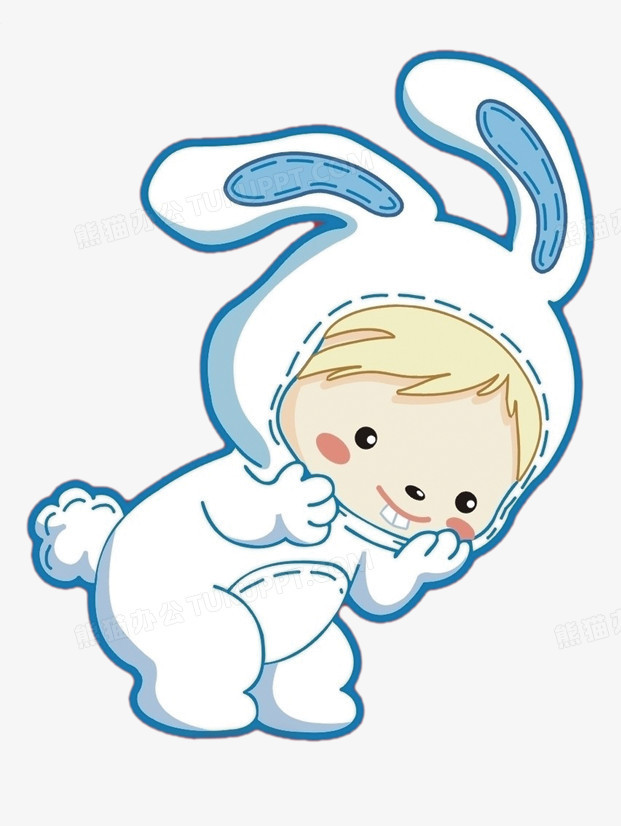 唯美卡通可爱兔宝宝