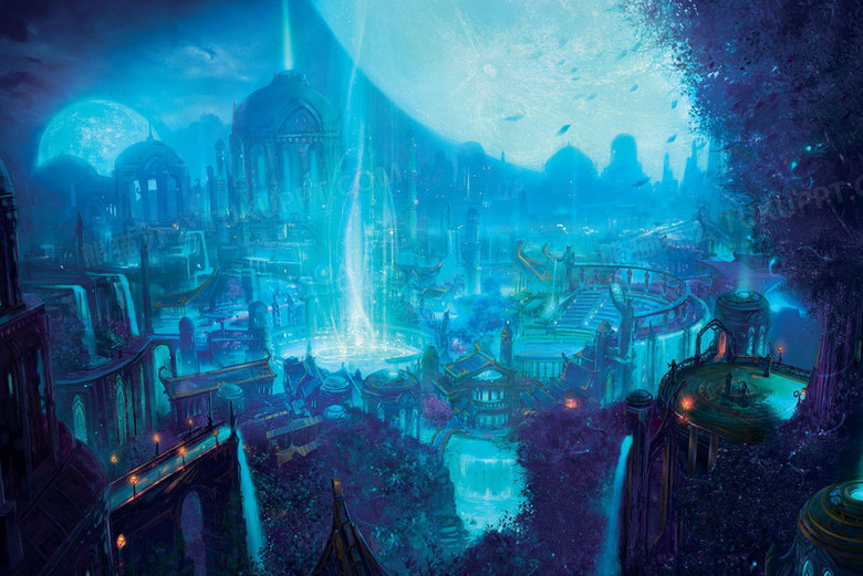游戏场景魔幻玄幻城市png图片素材下载_城市png_熊猫