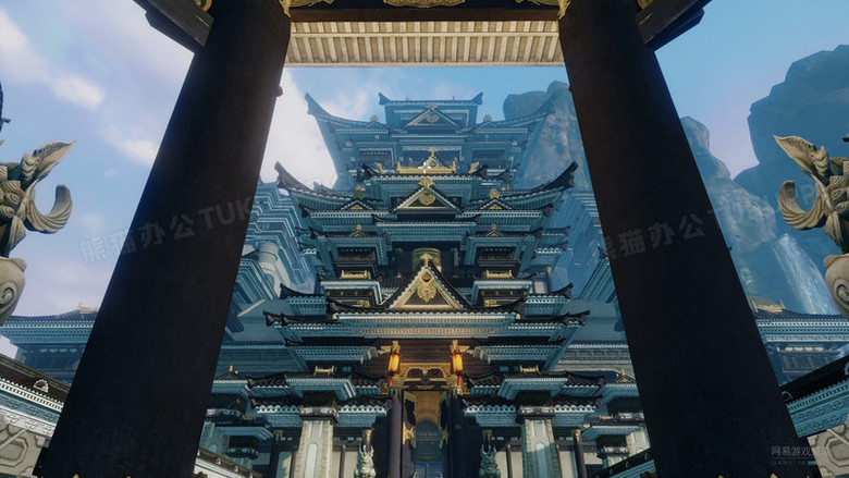 室外游戏场景建筑阁楼天空