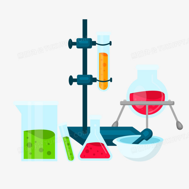 卡通手绘矢量化学仪器烧瓶免抠元素