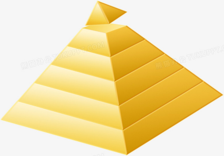 本作品全称为《简约神秘立体金字塔创意元素》,在整个配色上使用金色