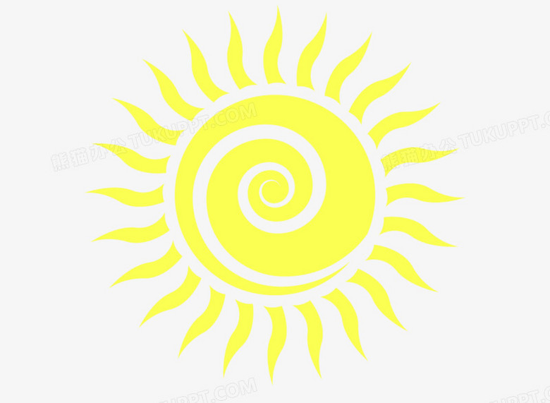 手绘矢量图太阳