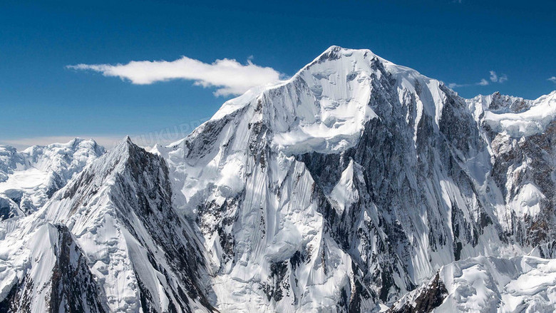 山川自然冬季雪景