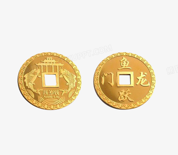 古代钱币形状金币