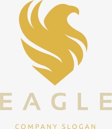 矢量金色商标logo鹰