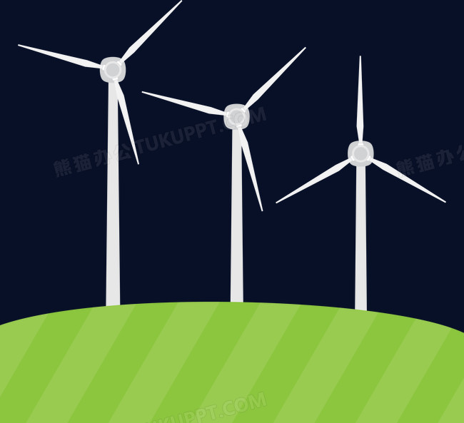 矢量绿色风力发电
