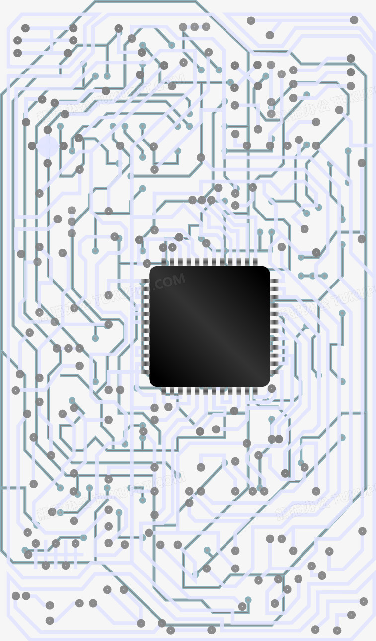 矢量电路板和芯片png图片素材下载_电路板png_熊猫办公