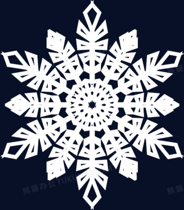 冬日美丽白色雪花png图片素材下载_白色png_熊猫办公