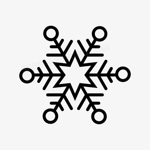 创意黑色雪花图标