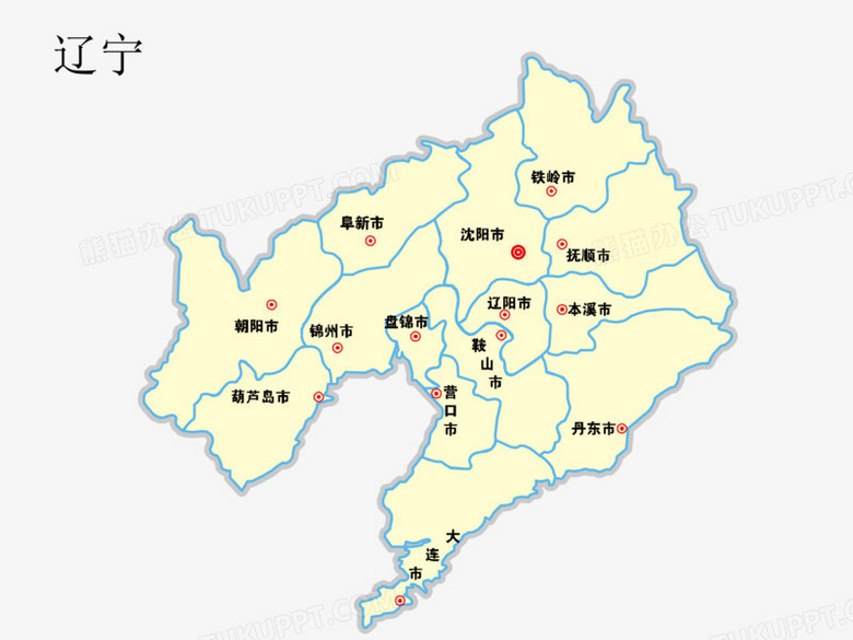本作品全称为《彩色简约辽宁行政区划地图创意元素,在整个配色上