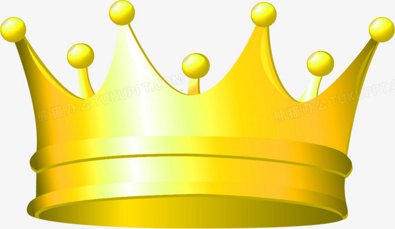 金色卡通皇冠王冠装饰图案