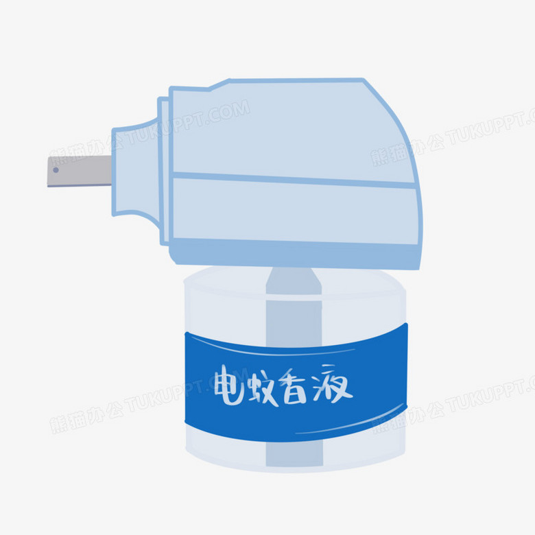 手绘卡通电蚊香液店口元素