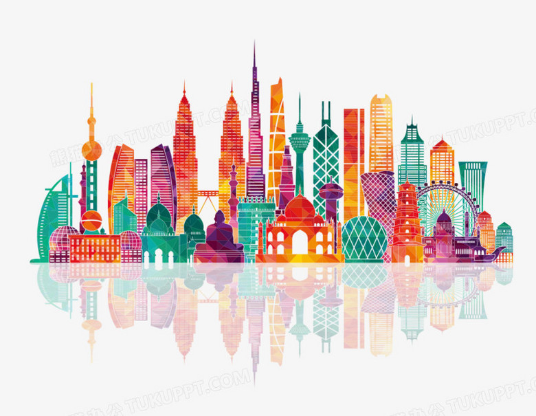 中国城市剪影亚洲图片