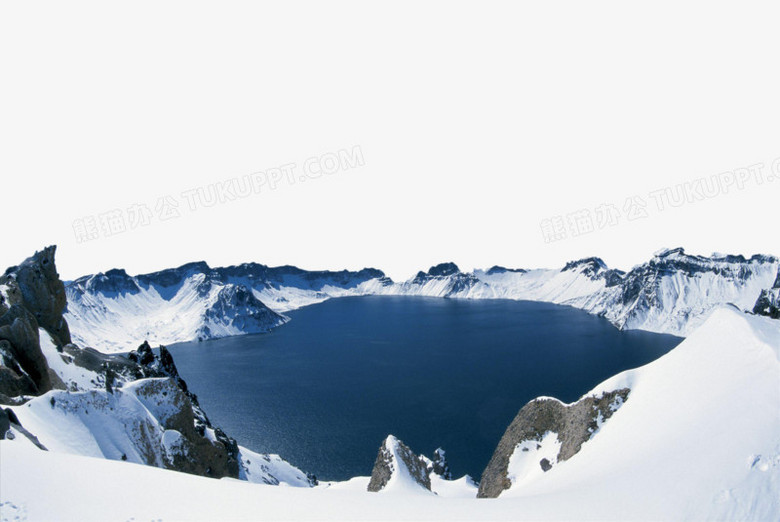 天池雪景