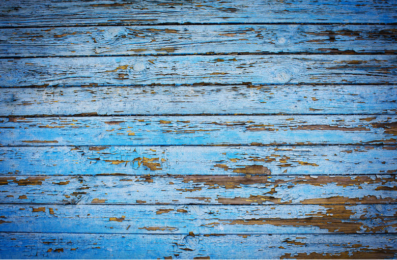 复古蓝色油漆木板背景