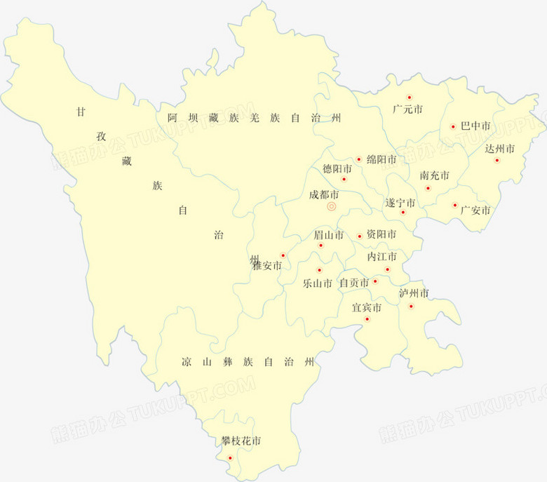 四川省矢量地图