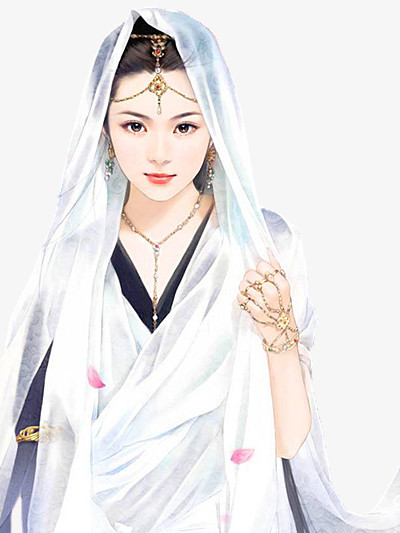 异域白纱美女手绘古风