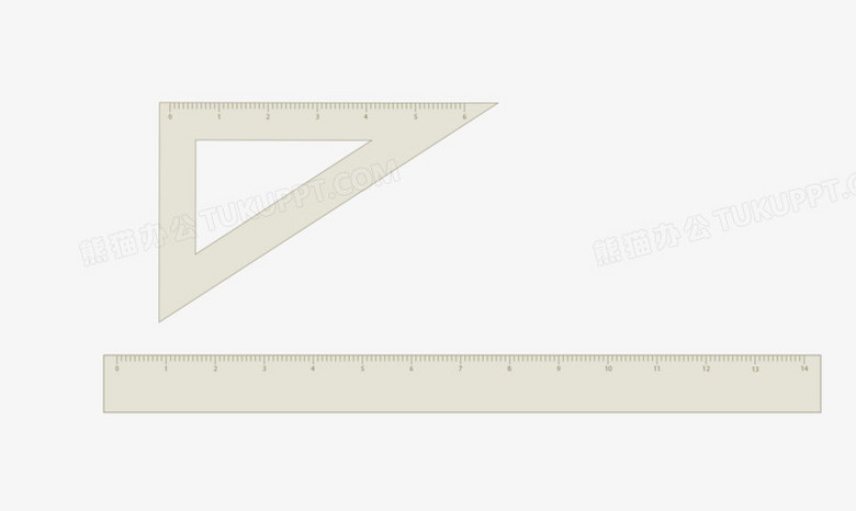 扁平化二次元直尺三角尺png图片素材下载_直尺png_熊猫办公
