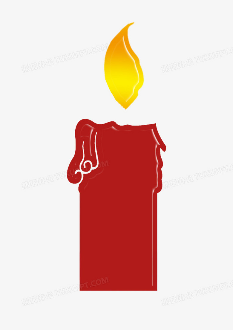 本作品全称为《红色卡通手绘蜡烛红烛火苗创意元素,使用adobe