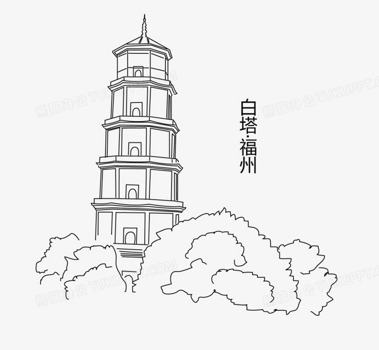 本作品全称为《黑色简约风丛林里的福州白搭线稿元素,使用adobe