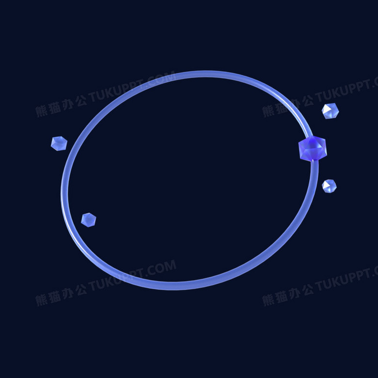 3d玻璃质感装饰立体圆环素材