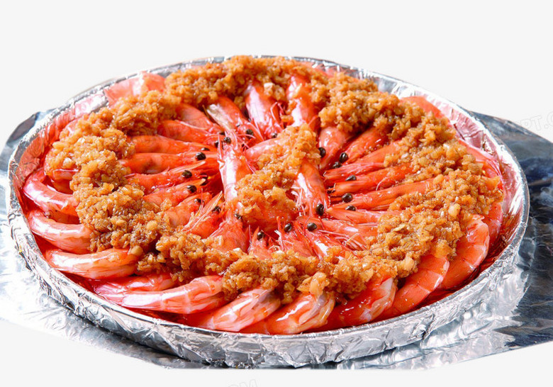锡纸肉末虾