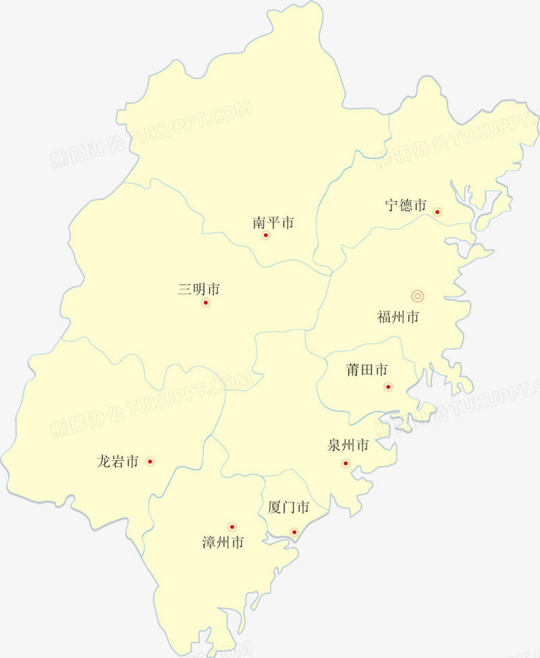 福建省矢量地图