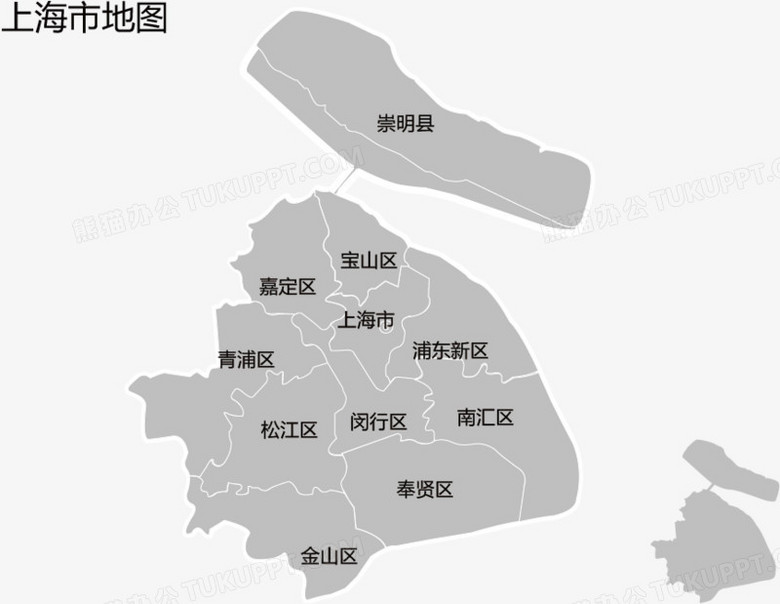 矢量上海市地图