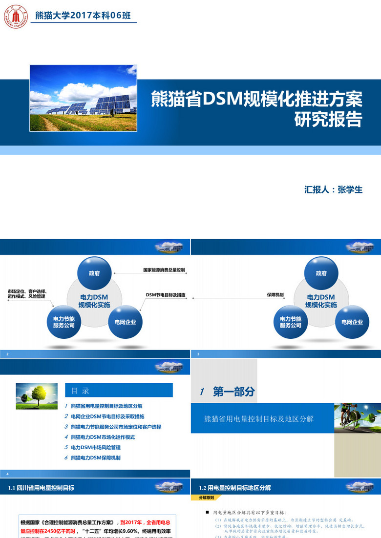 蓝色工科DSM规模化推进研究报告毕业答辩PPT模板