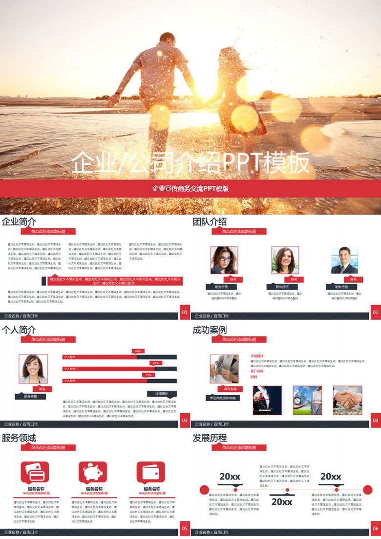 企业介绍宣传销售营销服务案例PPT模板