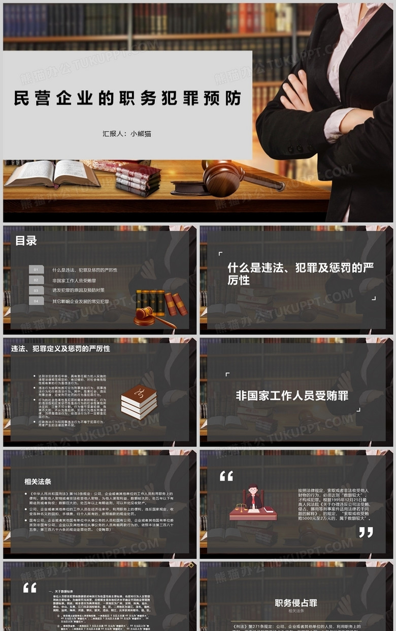 民营企业的职务犯罪预防安全教育PPT模板