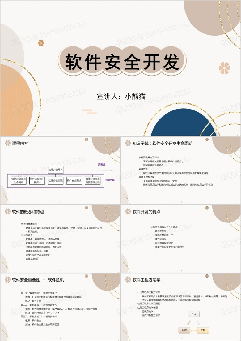 莫兰迪软件开发流程介绍PPT模板