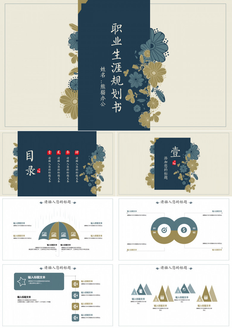 職業(yè)生涯規(guī)劃書PPT模板