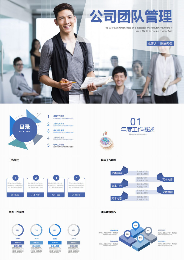 公司团队管理培训PPT模板