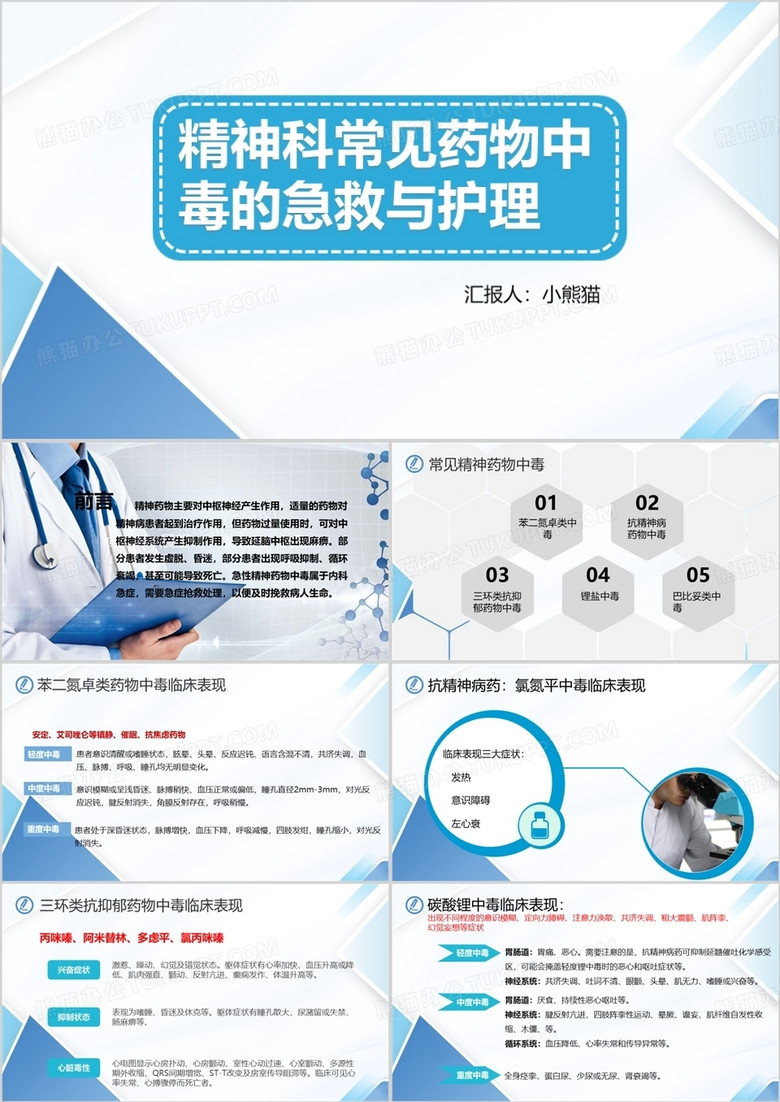 精神科药物中毒的急救与护理PPT模板