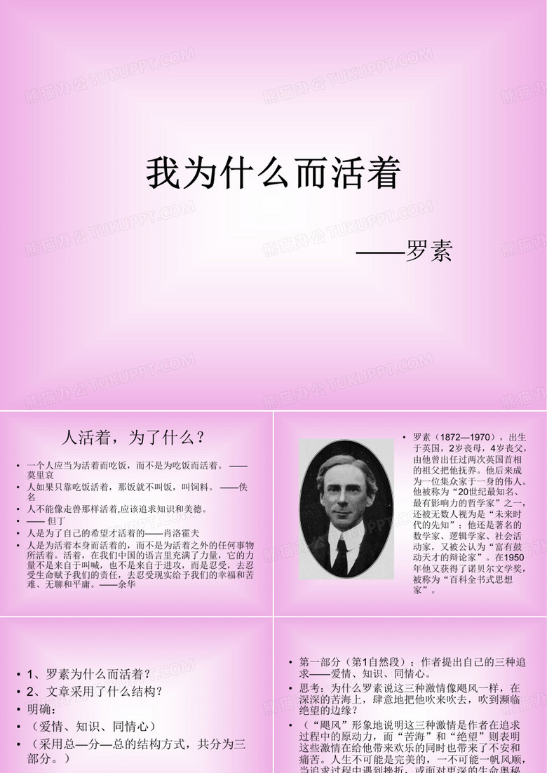 苏教版高中语文必修五ppt课件22我为什么而活着3